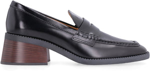 High heel leather loafers-1